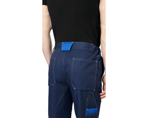 Брюки мужские рабочие летние для ИТР "Виват" NEW сине-черно-васильковые