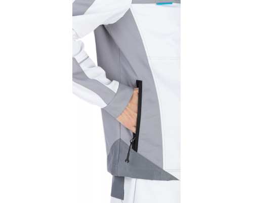 Куртка мужская рабочая летняя "Старт" белая с серым