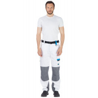 Брюки мужские рабочие летние "Старт" белые с серым
