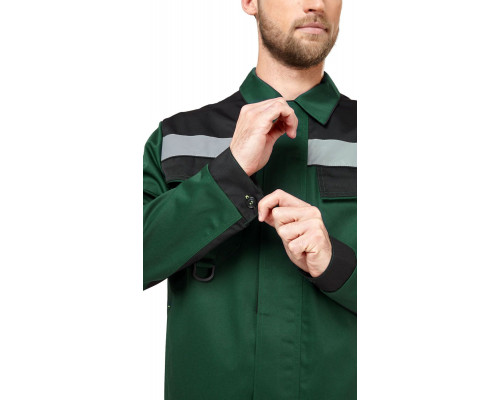 Костюм мужской рабочий летний "Джокер" МВО с брюками зеленый-черный