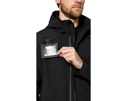 Куртка-софтшелл мужская демисезонная «Геолэндер», чёрная